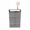 Semanero Hefestos Humo 6 Cajones 1 Repisa MUEBLE FÁCIL - Imagen 3