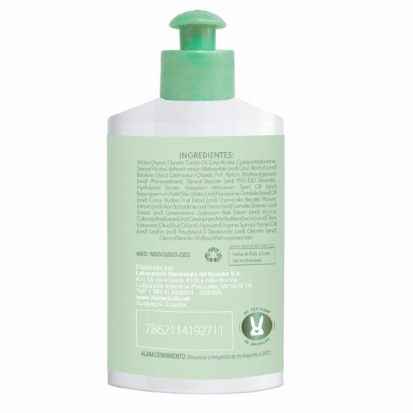 Crema De Peinar Rizos Hidratados BIOTANIK 300 Ml - Imagen 2