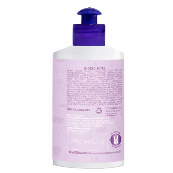 Crema De Peinar Infantil Rizos Hidratados Kids BIOTANIK 300 Ml - Imagen 2