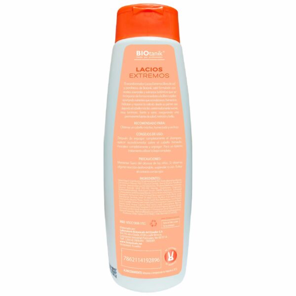 Acondicionador De Cabello Lacios Extremos BIOTANIK 500 Ml - Imagen 2