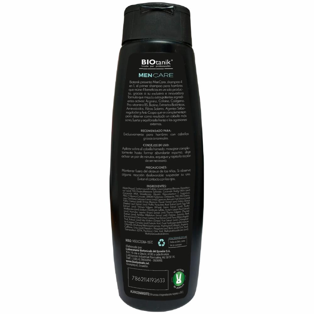 Shampoo Para Cabello Men Care 4 En 1 BIOTANIK 500 Ml - Imagen 2