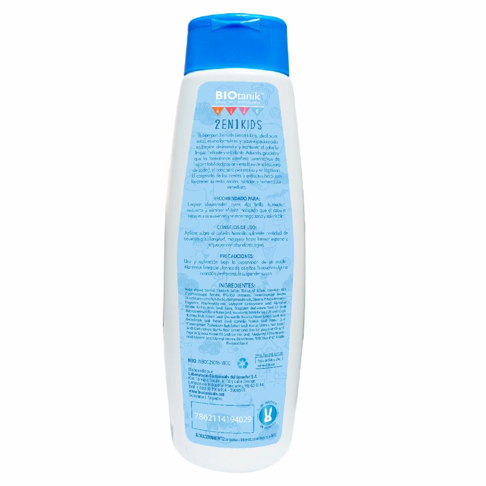 Shampoo Infantil Coco Manzanilla Y Aloe Kids BIOTANIK 500 Ml - Imagen 2