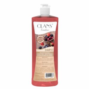 Shampoo Para Cabello Frutos Rojos Y Colágeno CLANS 1000 Ml
