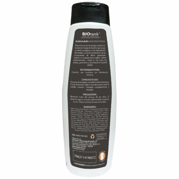 Acondicionador De Cabello De Caviar Y Keratina BIOTANIK 500 Ml - Imagen 2
