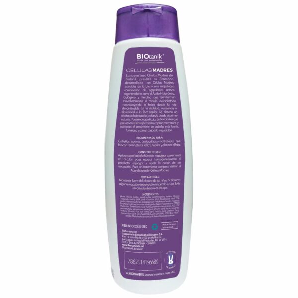 Shampoo Para Cabello Células Madres BIOTANIK 500 Ml - Imagen 2