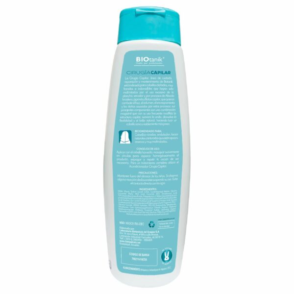 Shampoo Para Cabello Cirugía Capilar BIOTANIK 500 Ml - Imagen 2