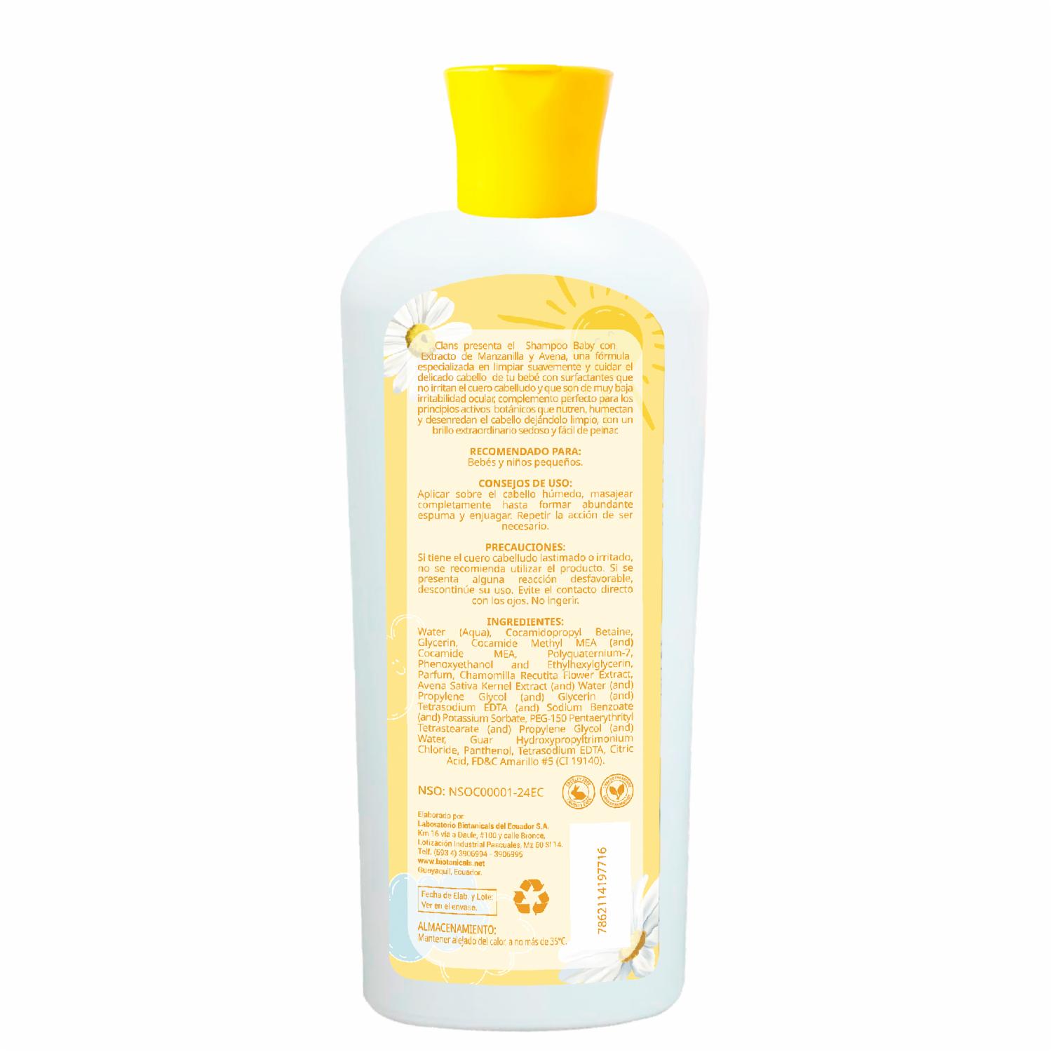 Shampoo Para Cabello Baby CLANS 400 Ml - Imagen 2