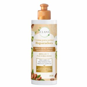 Crema De Peinar Acción Reparadora Brillo Y Flexibilidad CLANS 250 Ml