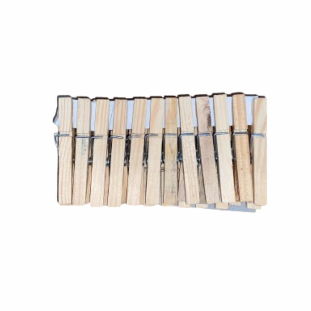 Pinzas Para Ropa De Madera EL REY DE LOS ANDES X 10 Uds - Imagen 2