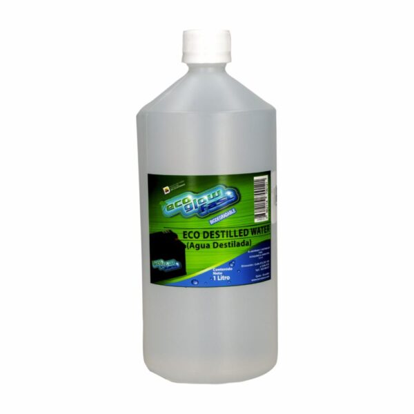 Agua Destilada Desmineralizada 1000Ml ECO GLOW FAST Unidad