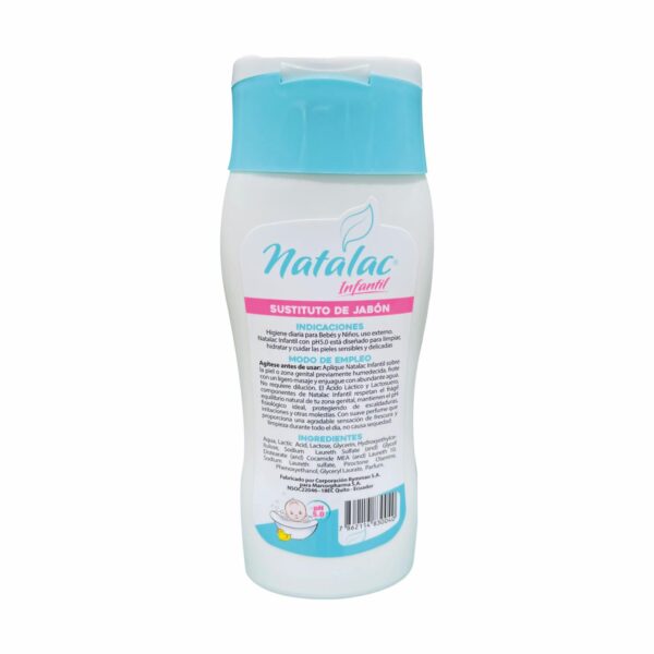 Jabón Infantil Líquido Con Ácido Láctico Y Lactosuero NATALAC 221 Ml - Imagen 2
