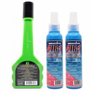 Kit Automotriz Kit Air-1 120 Ml 1 Aditivo R-1 125 Ml +2 Neutralizadores De Olor 120 Ml QUALCO Kit