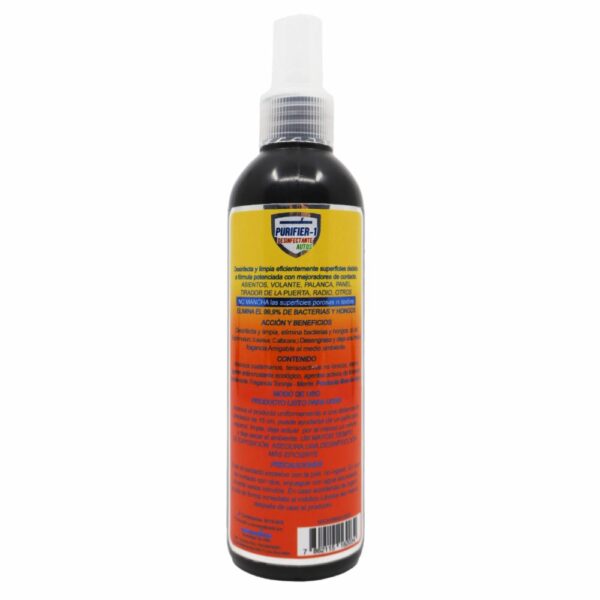 Sanitizador De Auto Purifier Para Interiores Toronja-Menta QUALCO 200 Ml - Imagen 2
