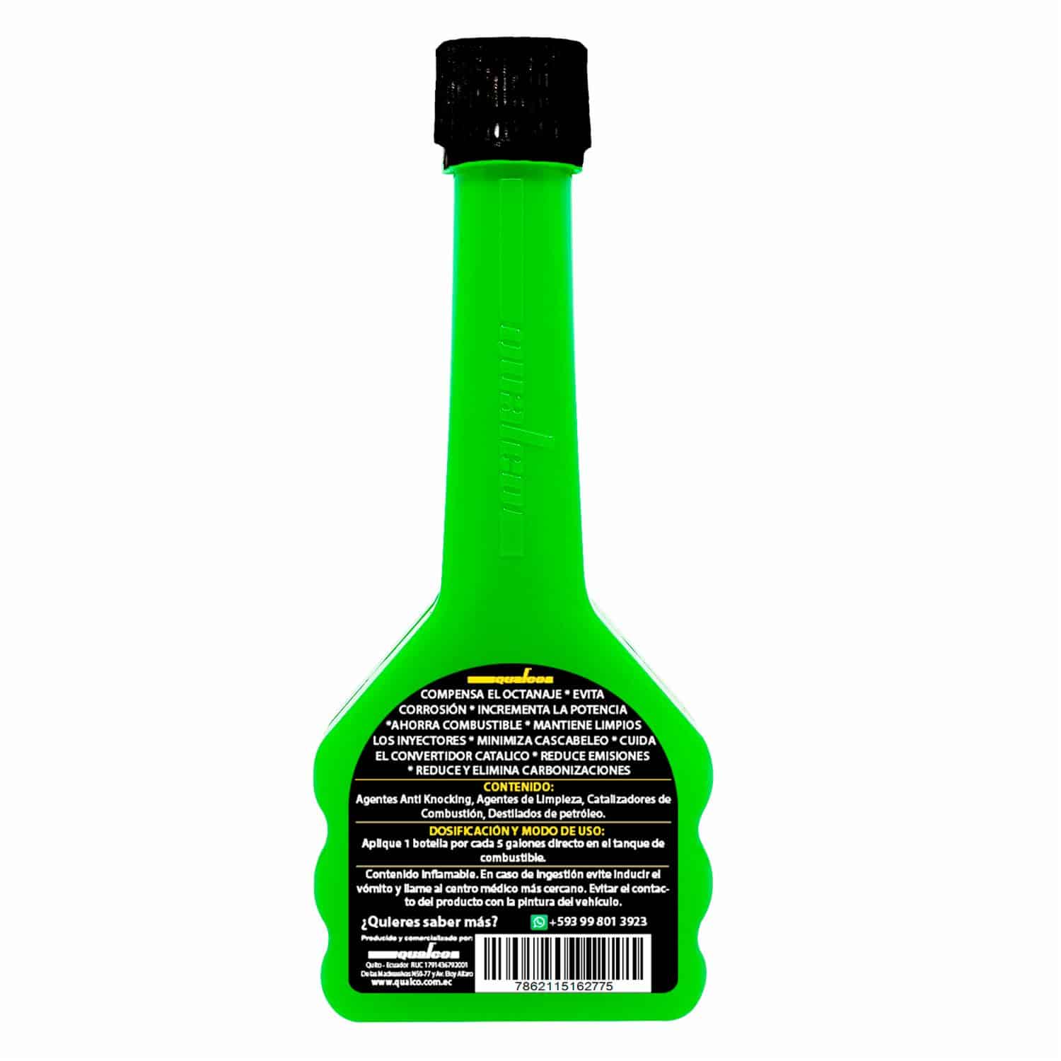 Aditivo Para Gasolina R-1 Premium Autos Sedan, Crossover Y Livianos. Para 5 Galones QUALCO 40 Ml - Imagen 2