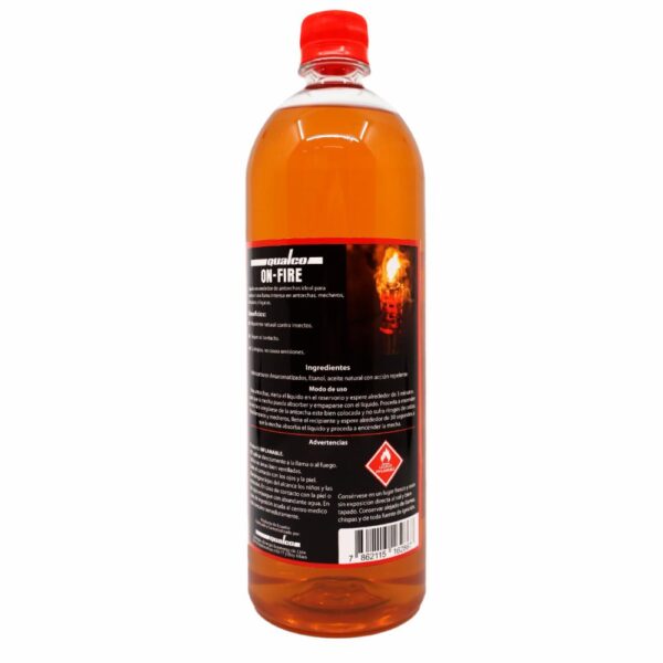 Líquido Encendedor De Antorchas QUALCO ON FIRE 1000 Ml - Imagen 2