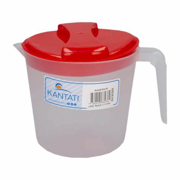 Jarra Transparente Con Tapa Caja KANTATI 1 Litro