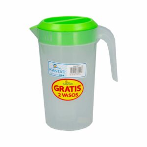 Set Jarra Verona 2 Lt + 2 Vasos Sólidos. KANTATI x 3 Piezas