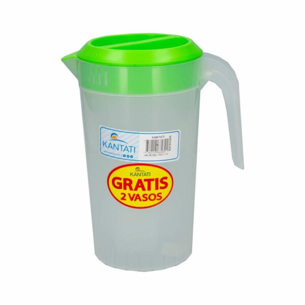 Set Jarra Verona 2 Lt + 2 Vasos Sólidos. KANTATI x 3 Piezas