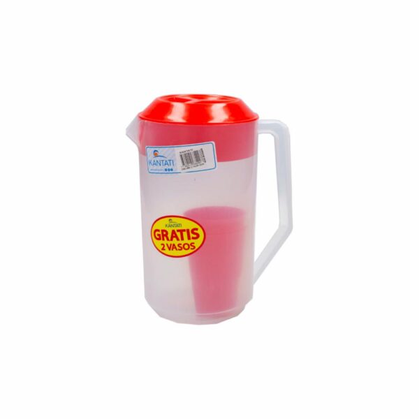 Set Jarra Forte 3 Lt + 2 Vasos Sólidos KANTATI x 3 Piezas