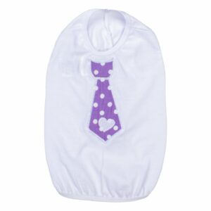 Camiseta Para Mascota Diseño Aplique Tipo Corbata PINKYS PET Talla 4