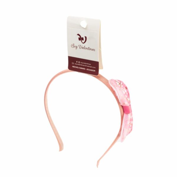 Diadema De Lazo Estampado DOMI VALENTINAS Longitud Perfecta