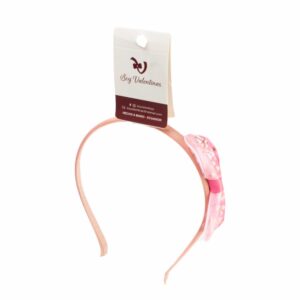 Diadema De Lazo Estampado DOMI VALENTINAS Longitud Perfecta