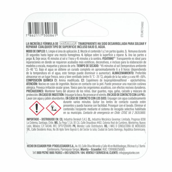 Pegamento Epóxico Transparente PEGATANKE 32 Ml - Imagen 3