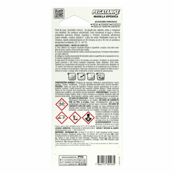 Masilla Epóxica Blisteada PEGATANKE 35 G - Imagen 3