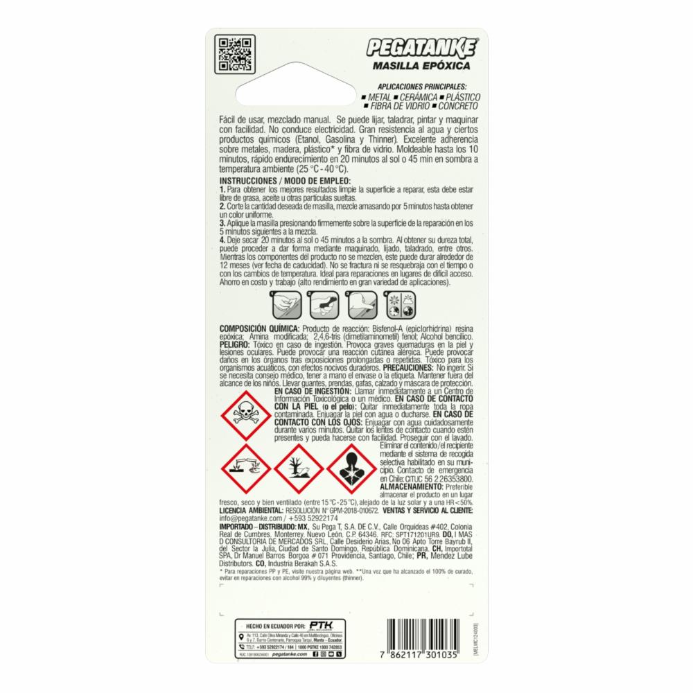 Masilla Epóxica Blisteada PEGATANKE 35 G - Imagen 3