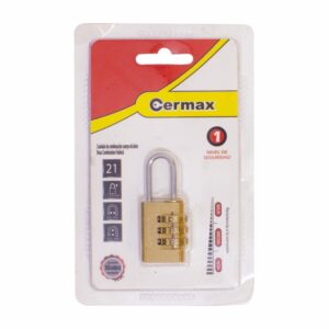 Candado De Combinación  3 Dígitos 21 Milímetros CERMAX Unidad