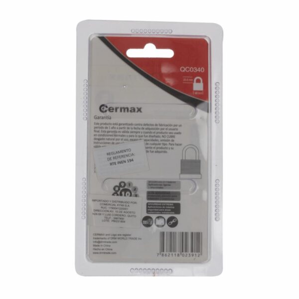 Candado De P/Intemperie 48Mm Cermax NINGBO Unidad - Imagen 2