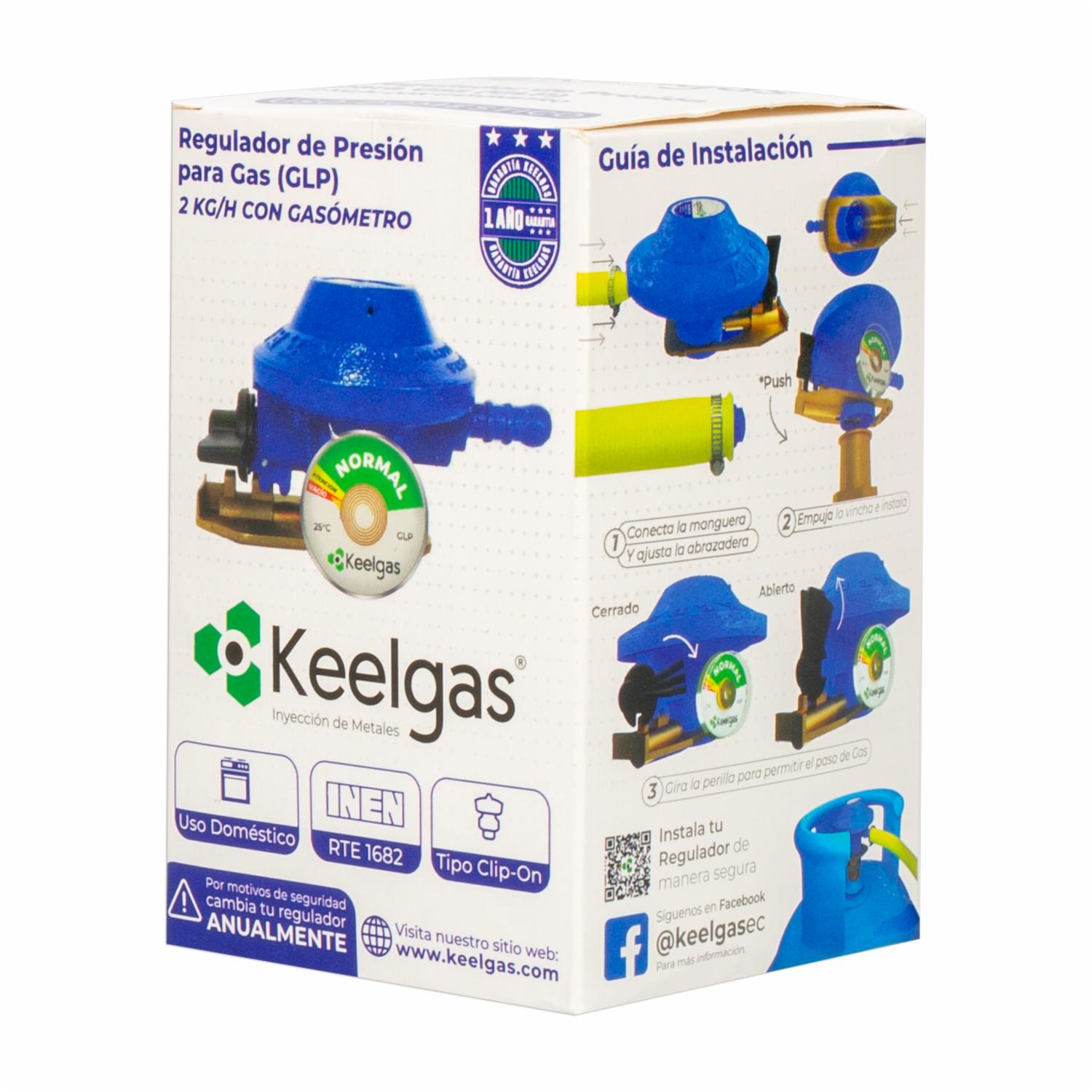 Regulador De Gas Domestico Glp 2 Kg KEELGAS Unidad - Imagen 3