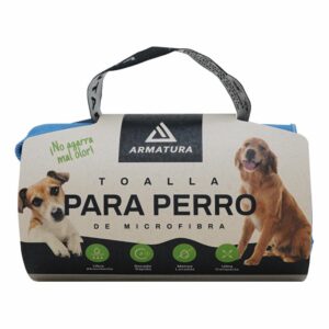 Toalla Para Mascota De Microfibra Color Azul ARMATURA 80X45Cm