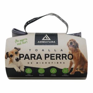 Toalla Para Mascota De Microfibra Color Gris ARMATURA 80X45Cm