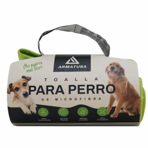 Toalla Para Mascota De Microfibra Color Verde ARMATURA 80X45Cm
