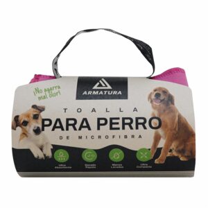 Toalla Para Mascota De Microfibra Color Violeta ARMATURA 80X45Cm