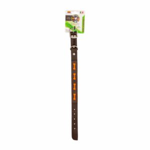 Collar Para Mascota De Cuero Hueso Orange Extra Small TOSCANO PET 35Cm