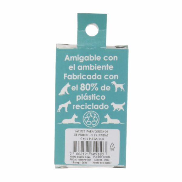 Funda Para Desechos De Mascotas PLASTIC HOUSE X 15 Uds - Imagen 2