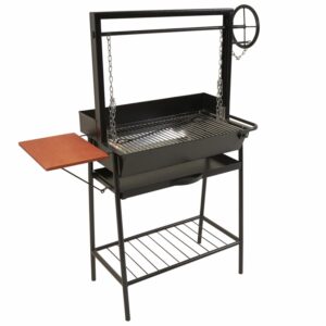 Parrilla De Carbón Con Rueda De Altura Regulable ARTE VALLE AMR001