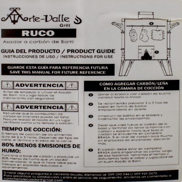 Barril Asador De Acero Inoxidable Pequeño ARTE VALLE AB007 - Imagen 3