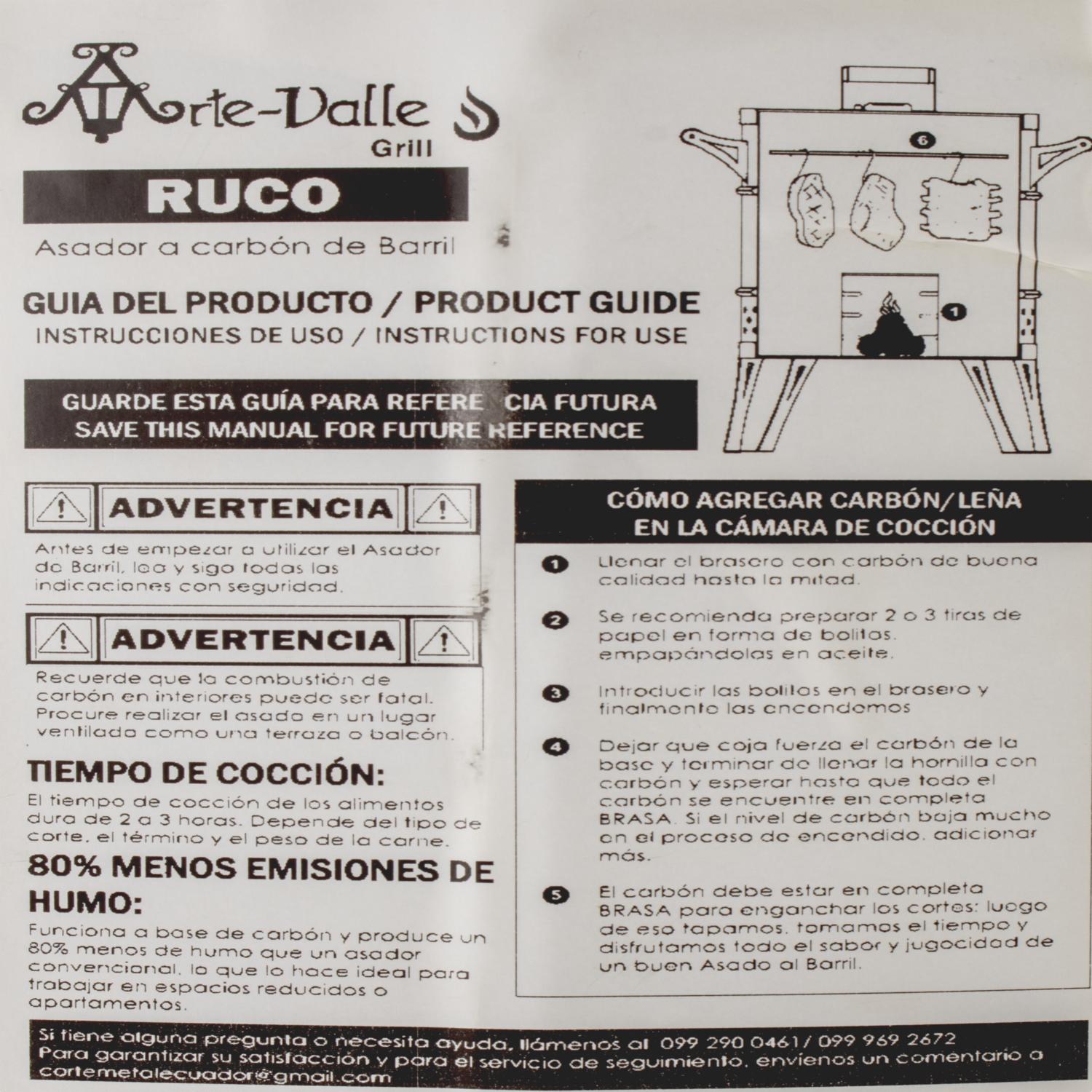 Barril Asador De Acero Inoxidable Mediano ARTE VALLE AB009 - Imagen 3