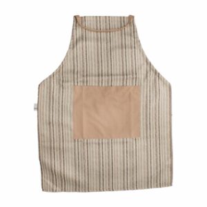 Delantal Para Cocina Diseño Líneas Café Con Bolsillo Frontal GENESIS