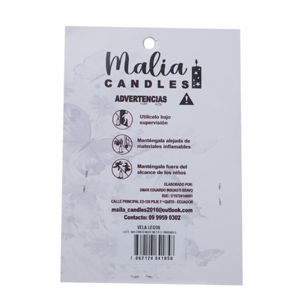 Vela Legos MALIA CANDLES 12 X 7 Cm - Imagen 2
