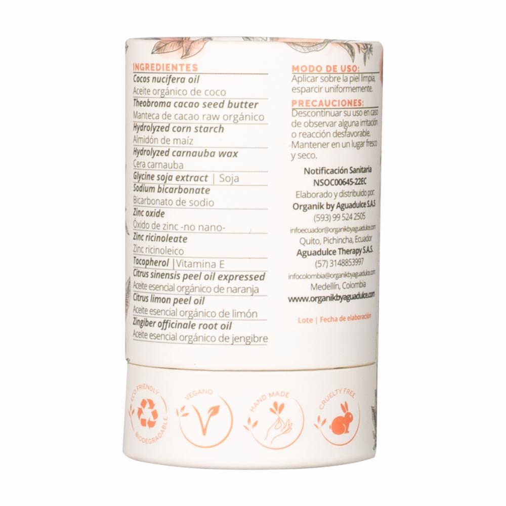 Desodorante En Barra Fragancia Frutal ORGANIK 50 G - Imagen 2
