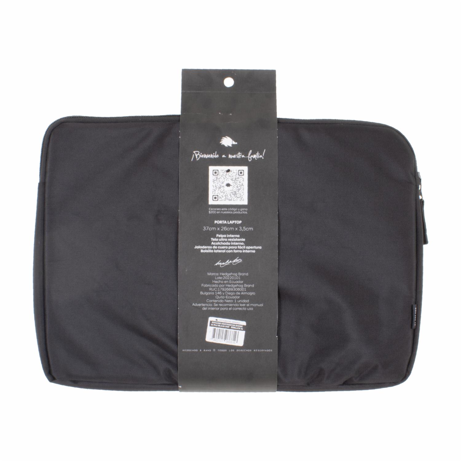Estuche Para Notebook Negro HEDGEHOG BRAND 14" - Imagen 2