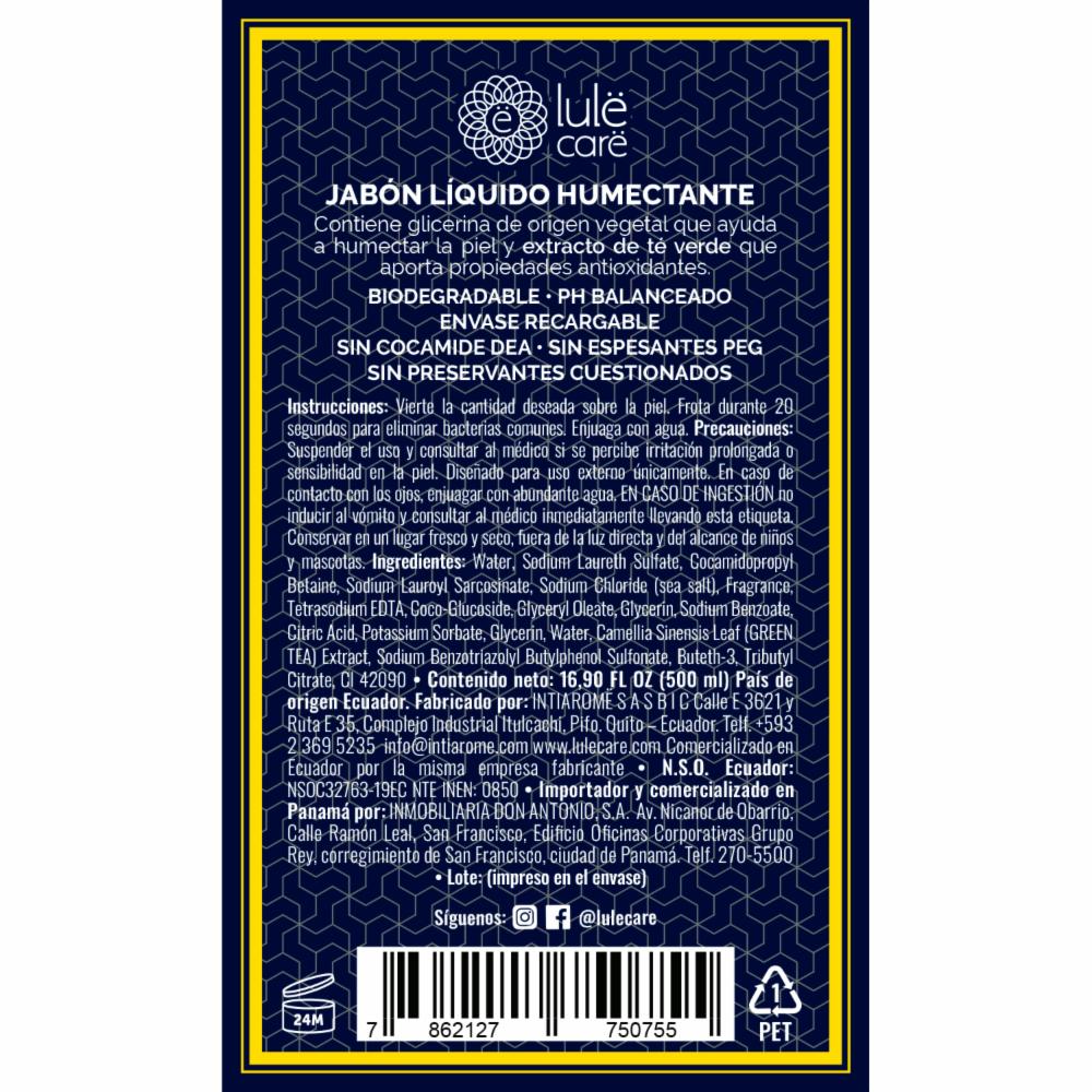 Jabón Líquido Humectante Fragancia Simply Fresh LULË 500 Ml - Imagen 3