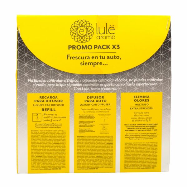 Ambiental Para Auto Difusor Auto X3 Elim.Olor+Dif+Ref LULE Unidad - Imagen 2