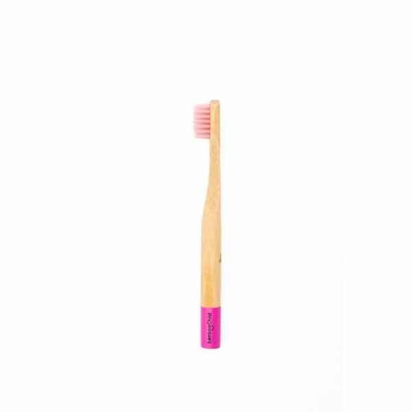 Cepillo Dental Infantil Biodegradable Cerdas Suaves Rosado BAMBOO SMILE 1 U