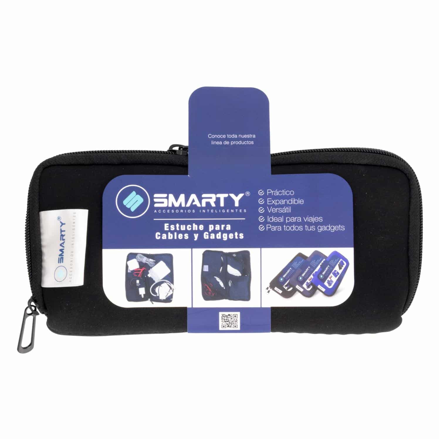 Estuche Organizador De Cables Gadgets Negro SMARTY 11 X 22 Cm - Imagen 2