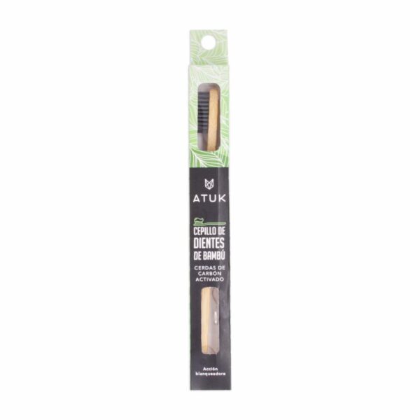 Cepillo Dental De Bambú Carbón Activado ATUK 1 U